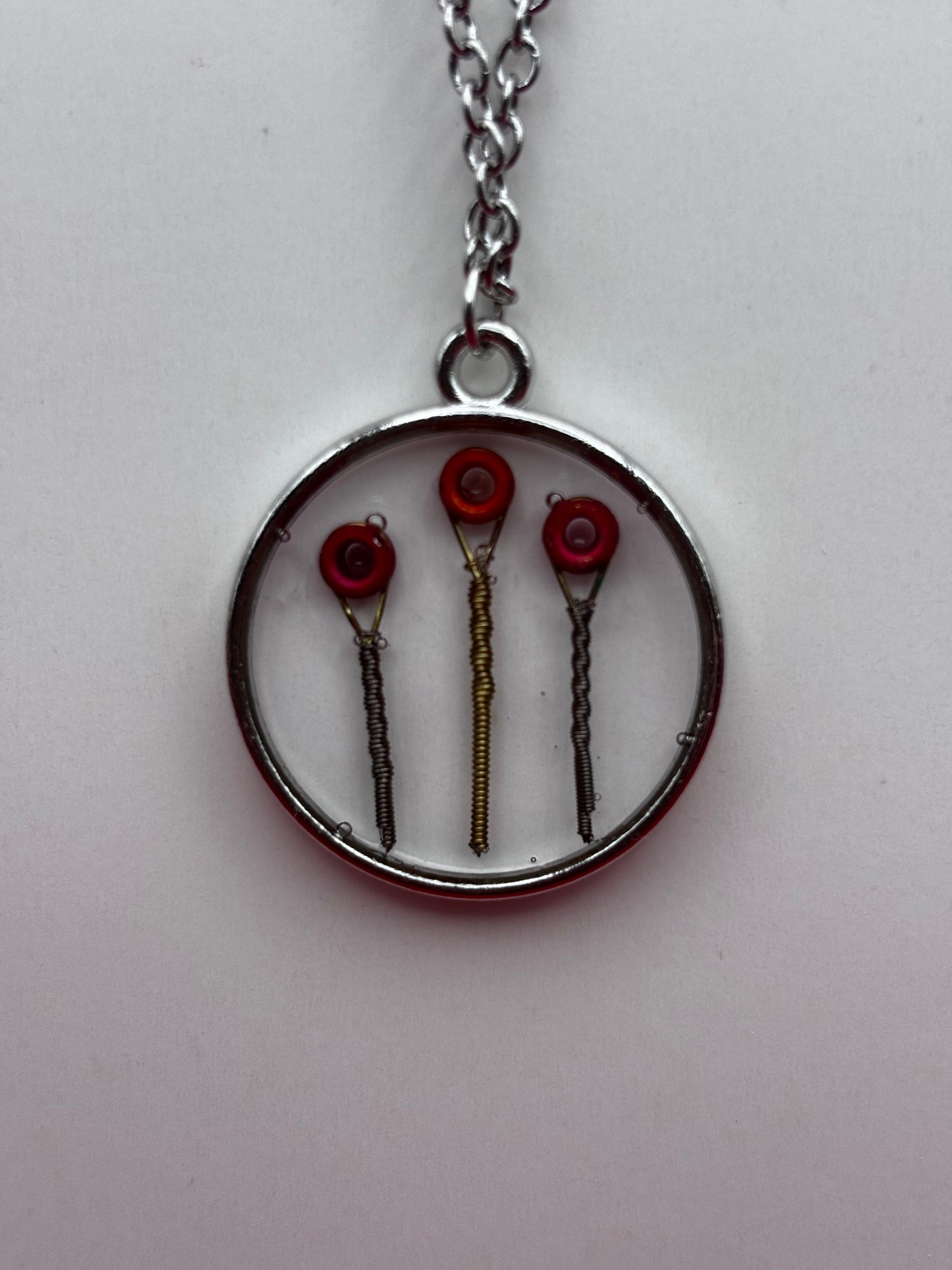 Guitar string & resin Necklace & Earring set