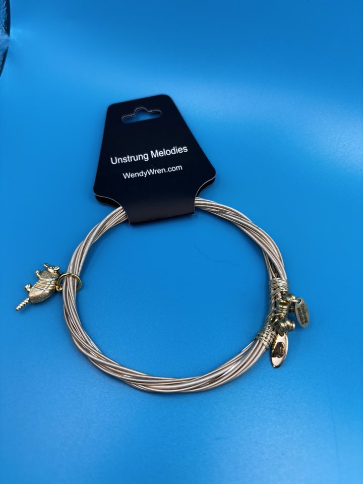 Guitar string bangle bracelet