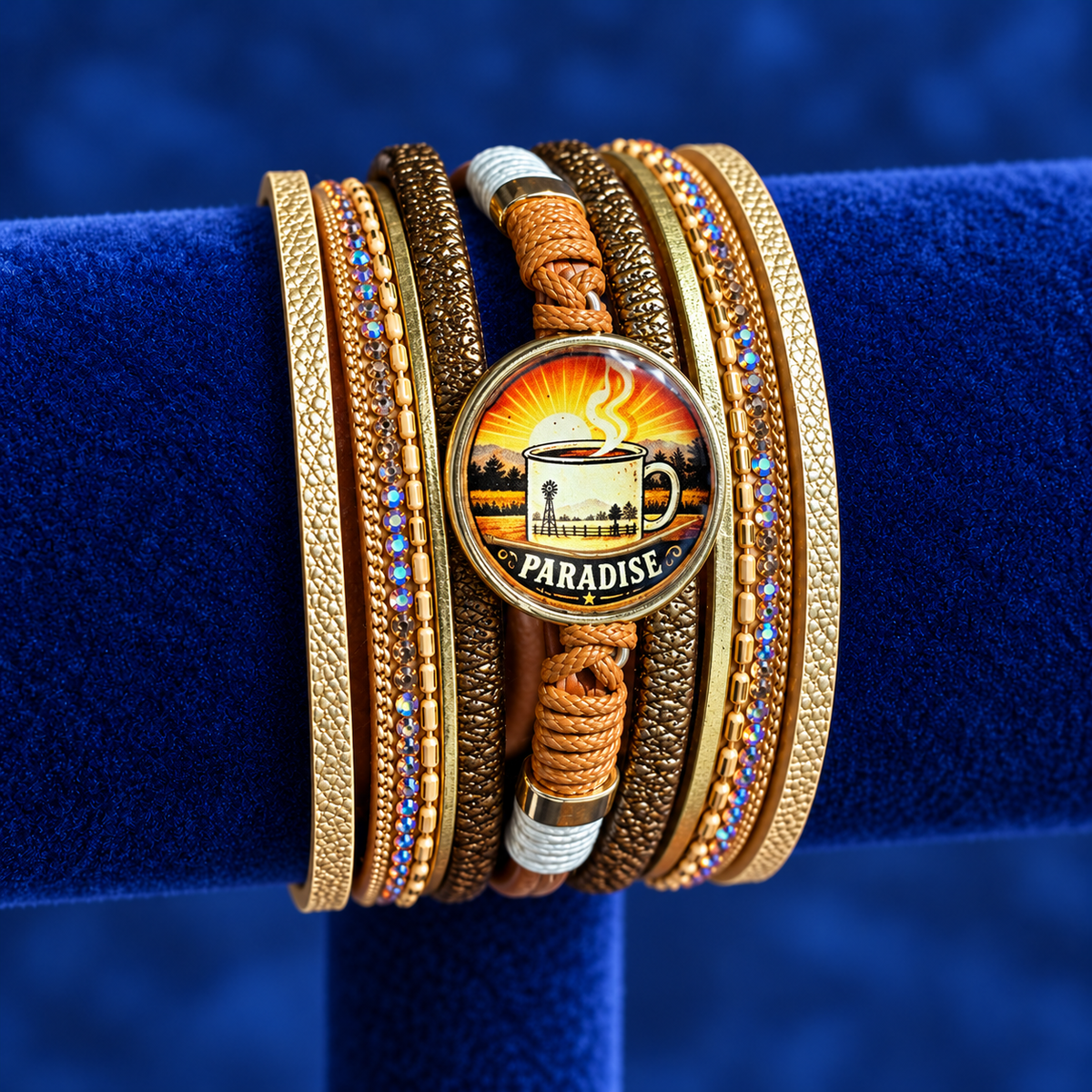 Paradise Multi-Strand Leather Cuff