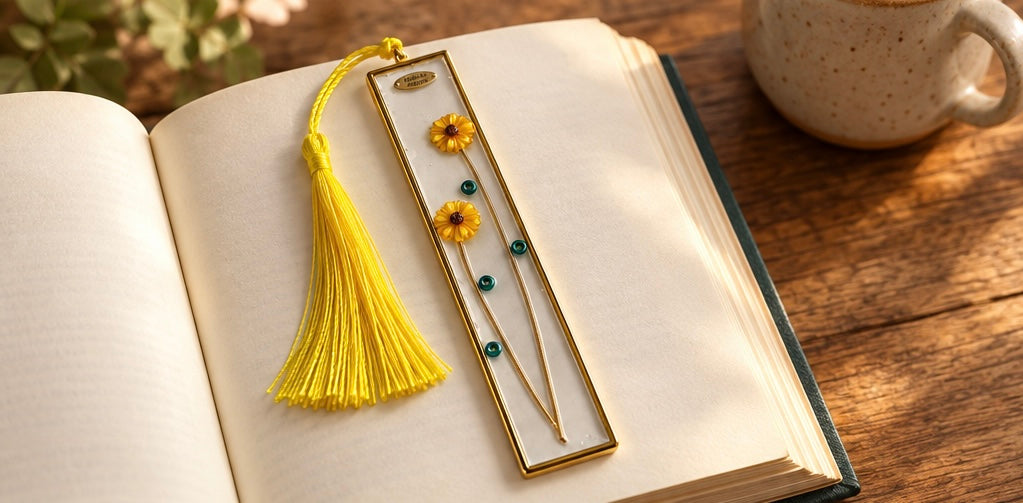 Sunflower Guitar String Bookmark