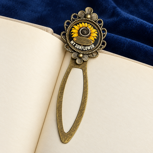 Antique Brass My Sunflower Bookmark