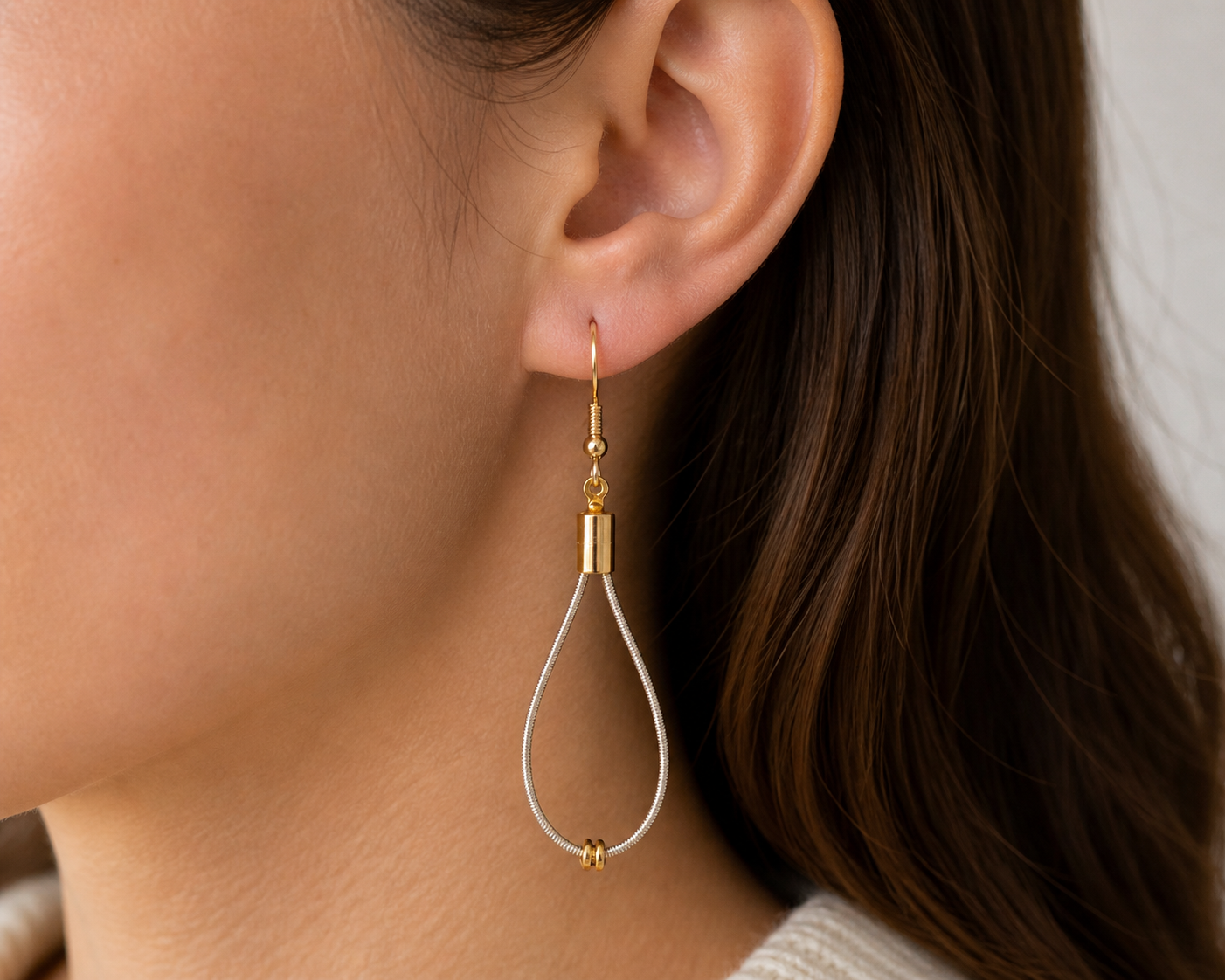 Guitar string earrings