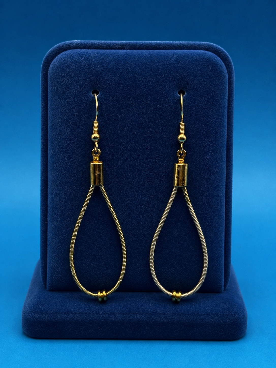 Guitar string earrings
