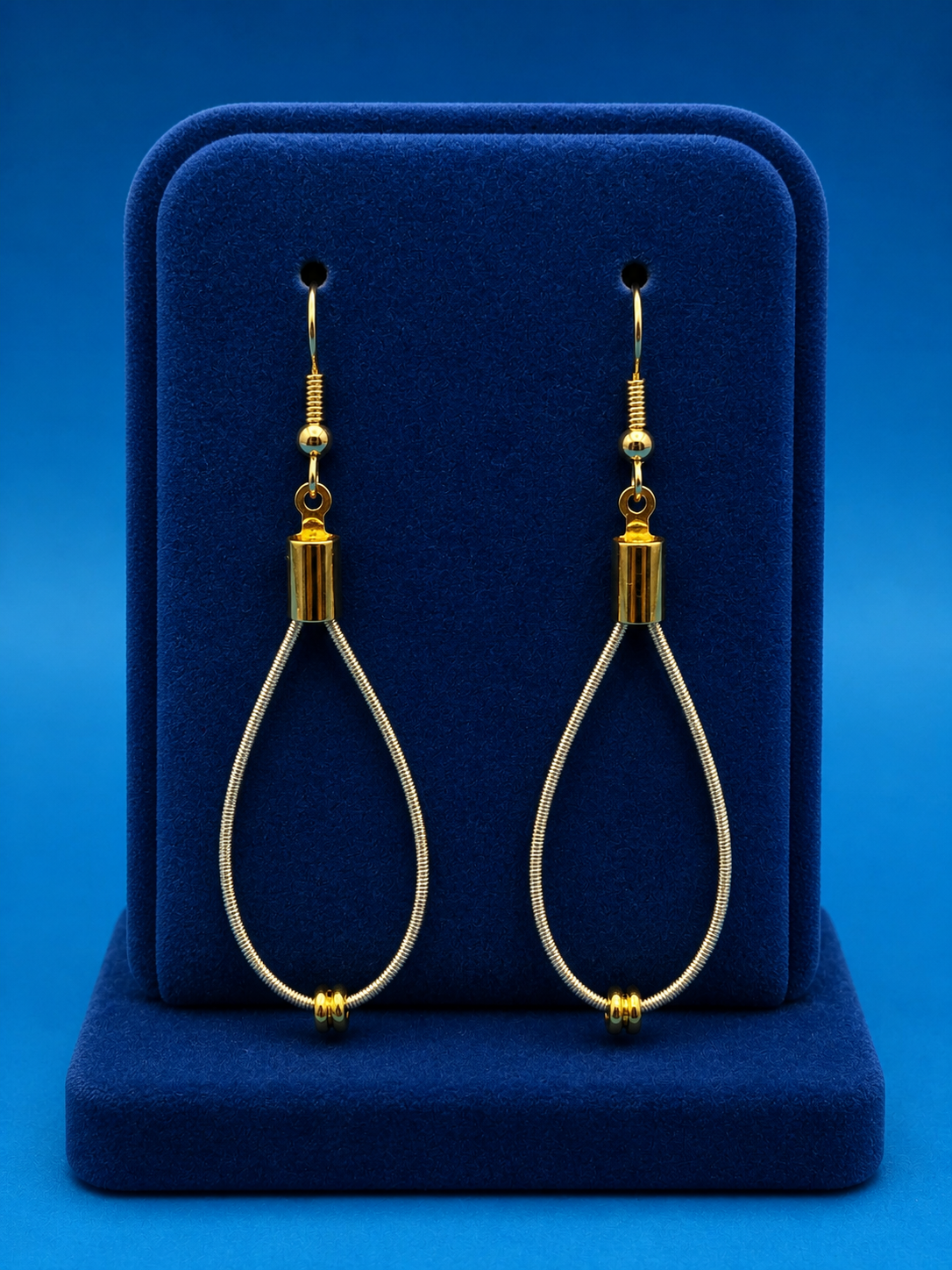 Guitar string earrings