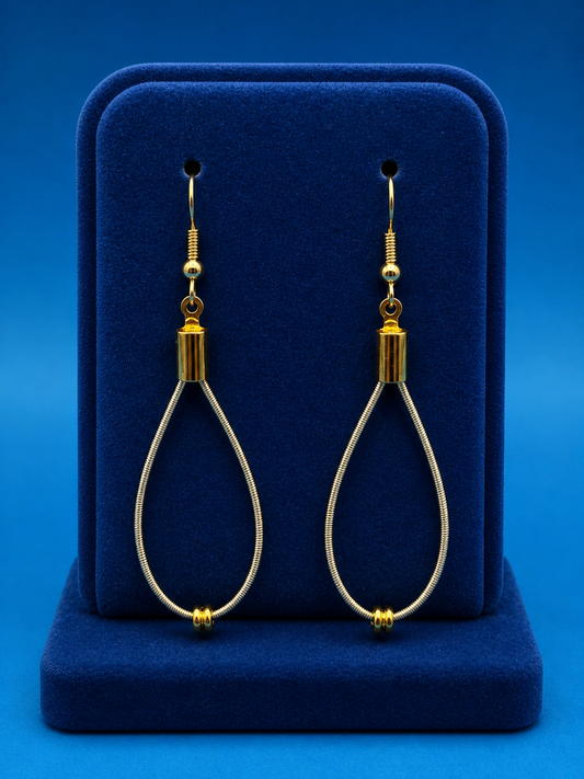 Guitar string earrings