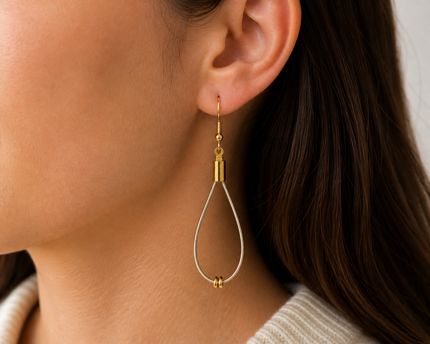 Guitar string earrings