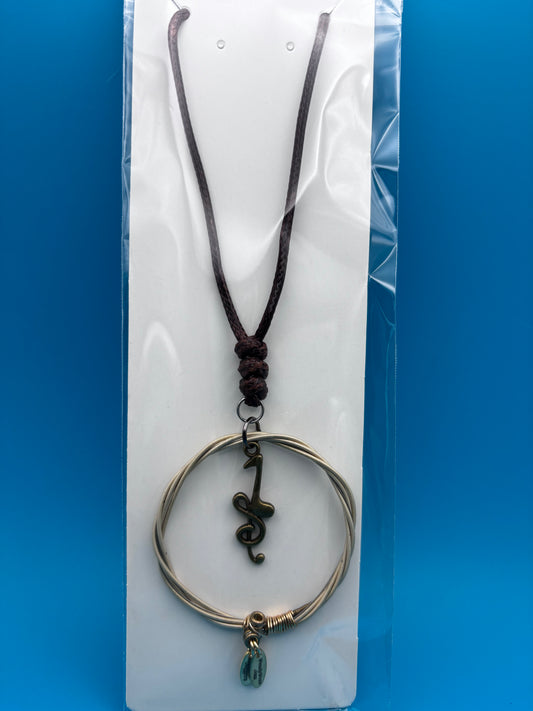 Guitar string Pendant necklace