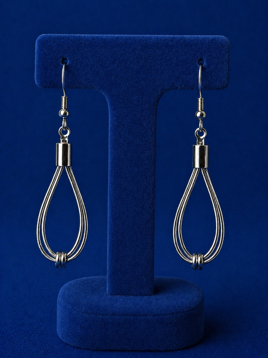 Guitar string earrings