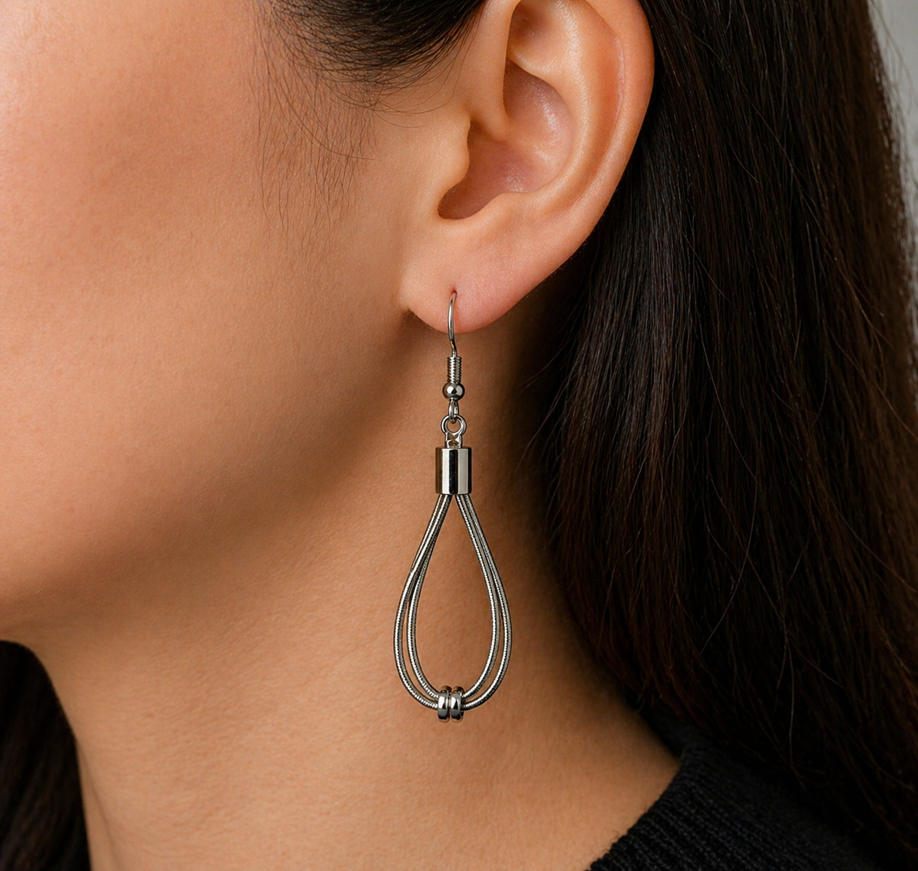 Guitar string earrings