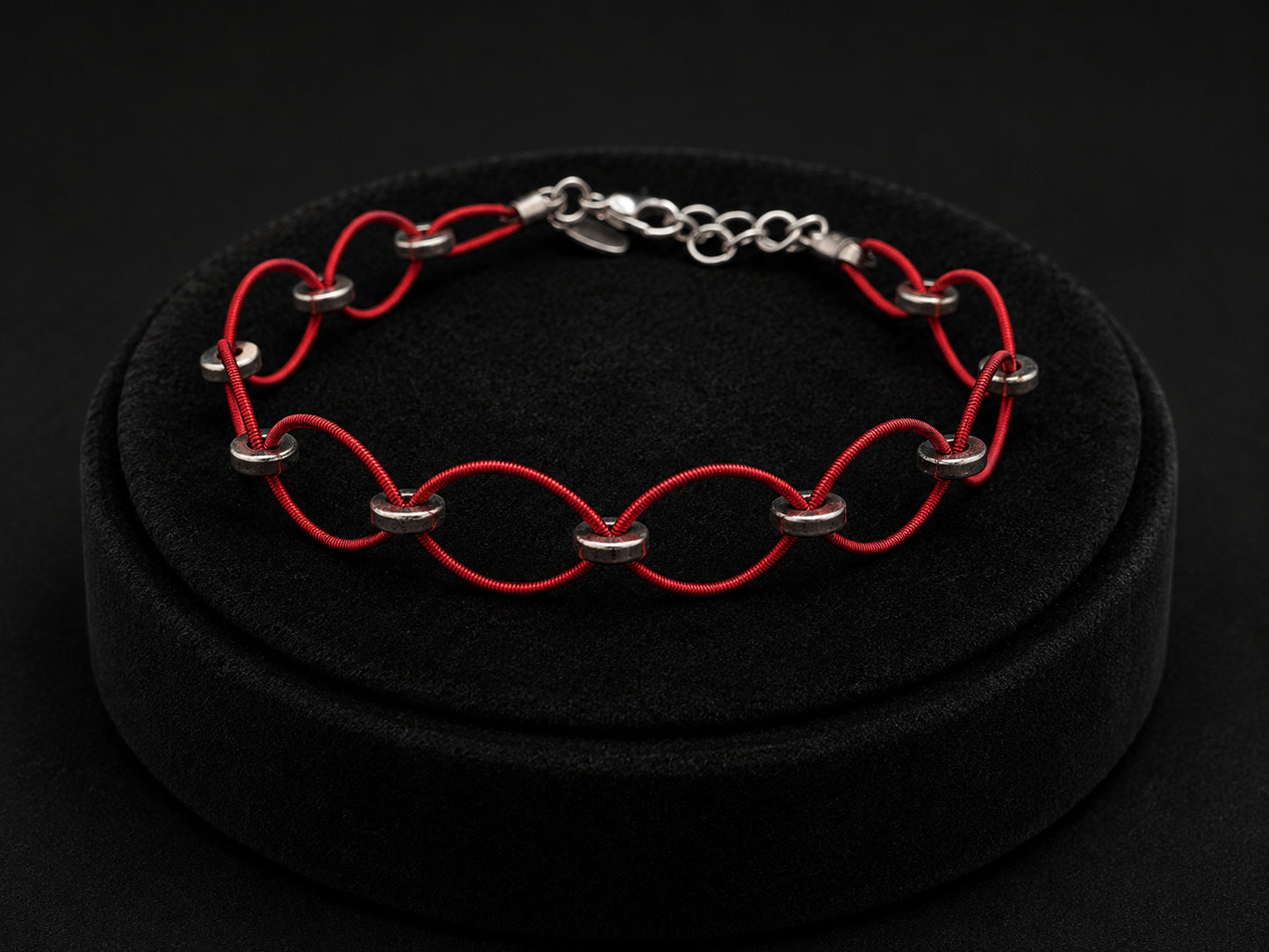 Guitar string woven bracelet