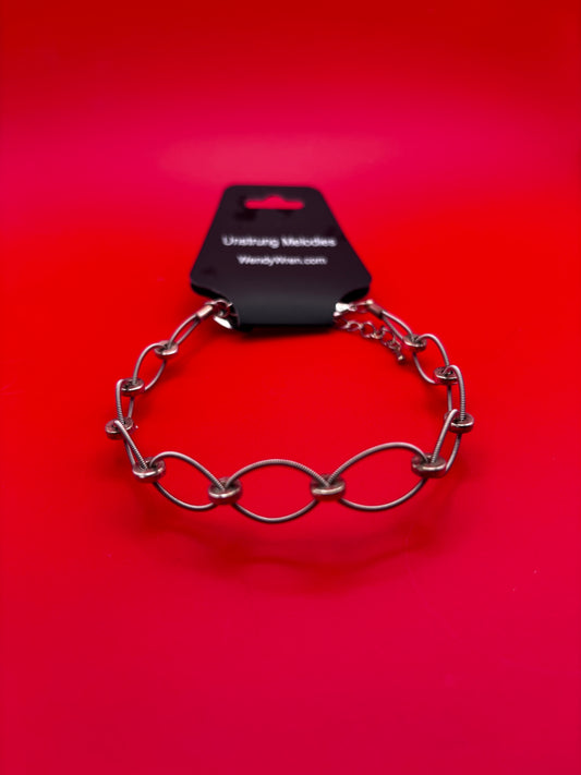 Guitar string woven bracelet