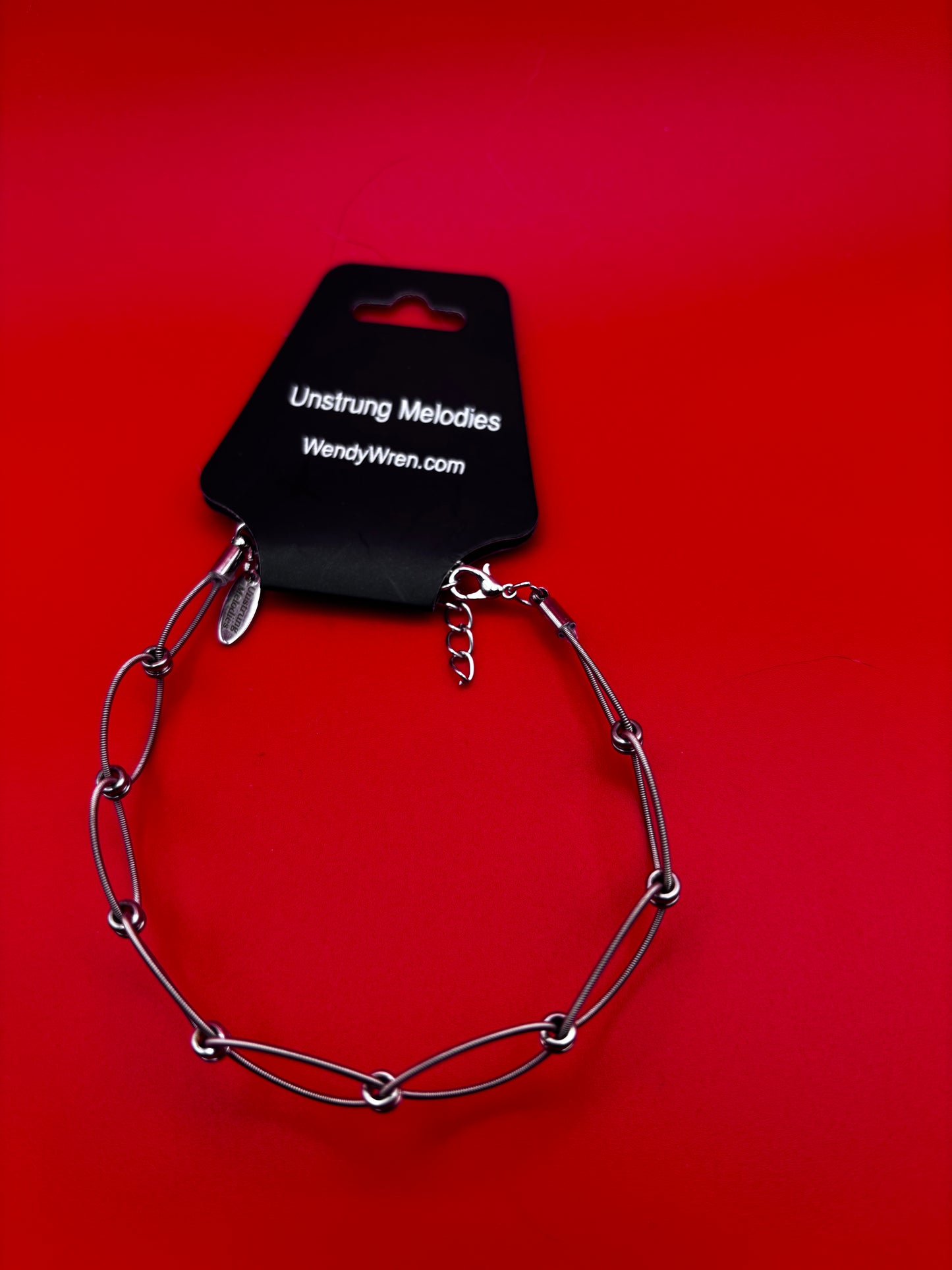 Guitar string woven bracelet