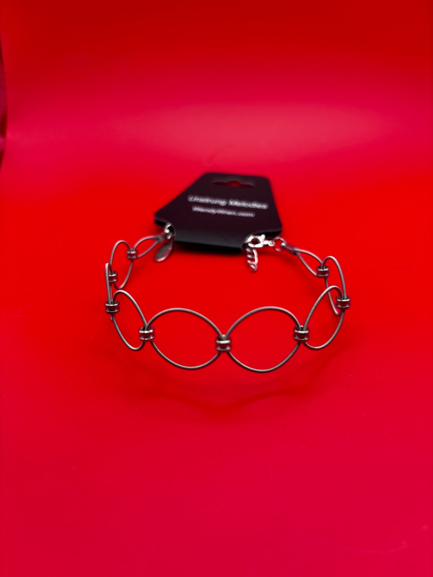 Guitar string woven bracelet