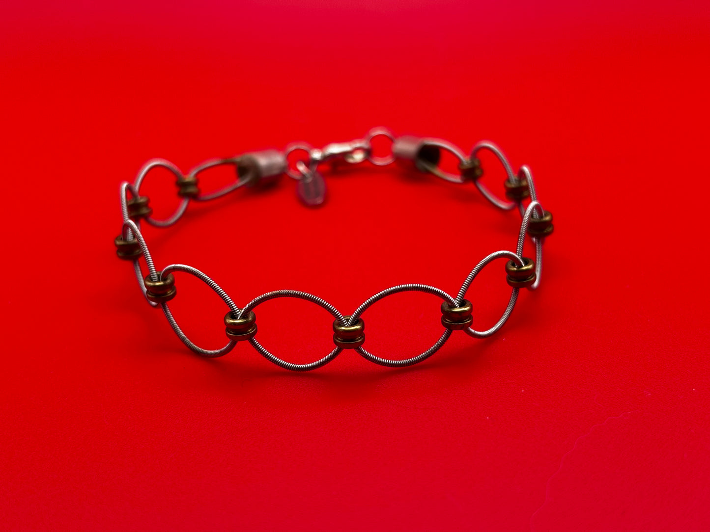 Guitar string woven bracelet