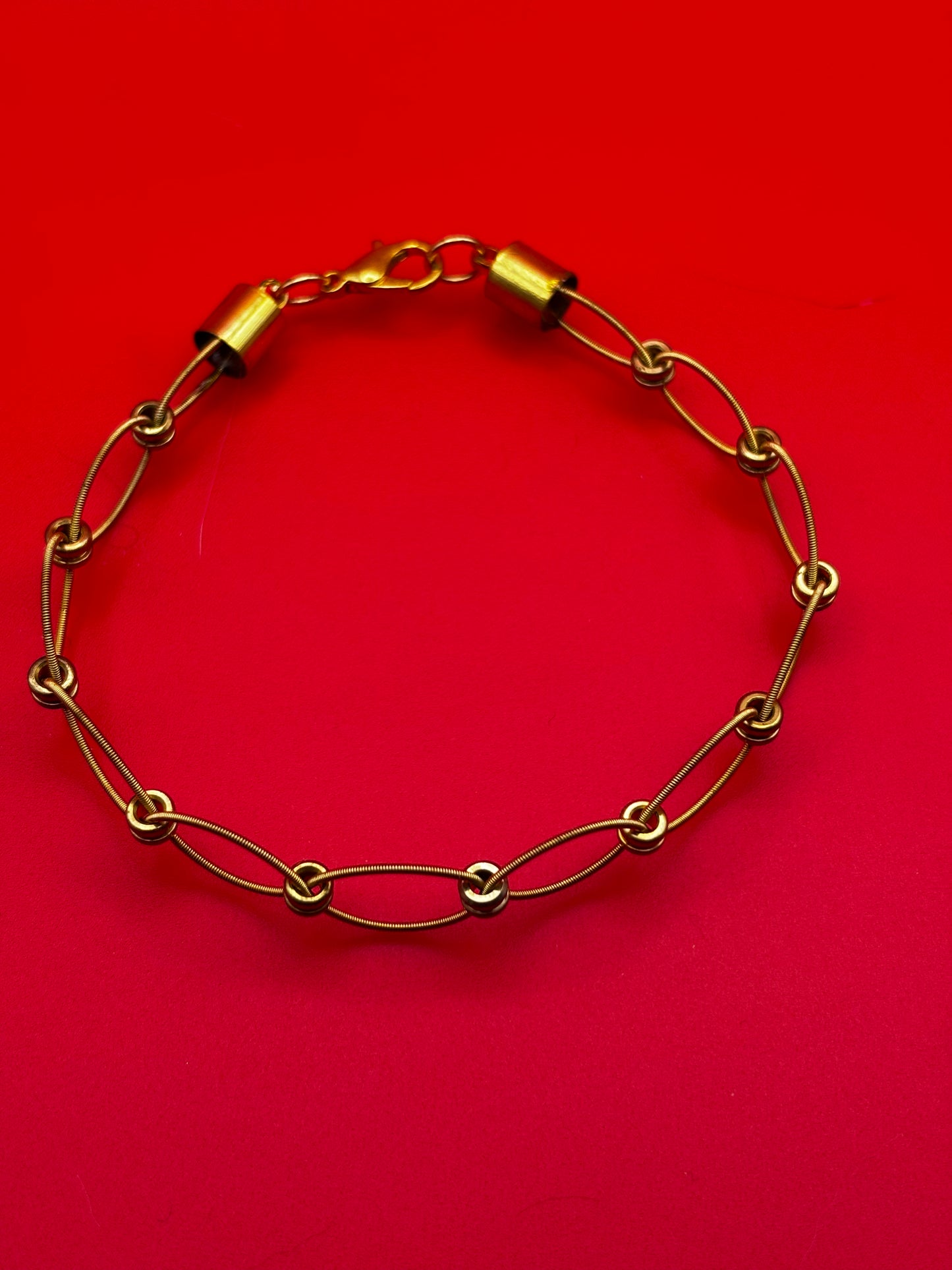 Guitar string woven bracelet