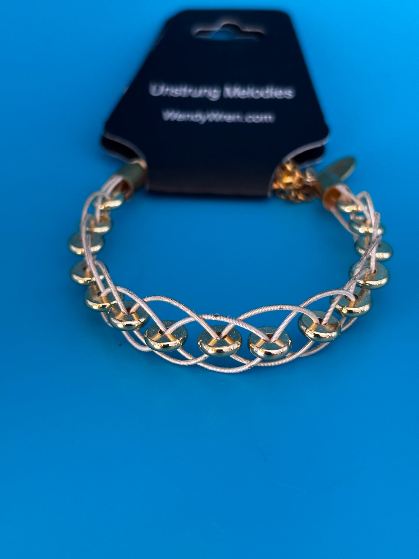 Guitar string woven bracelet