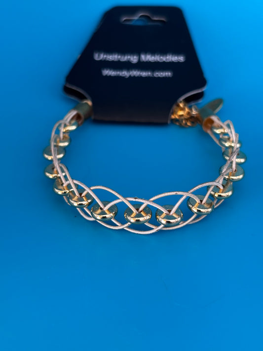 Guitar string woven bracelet
