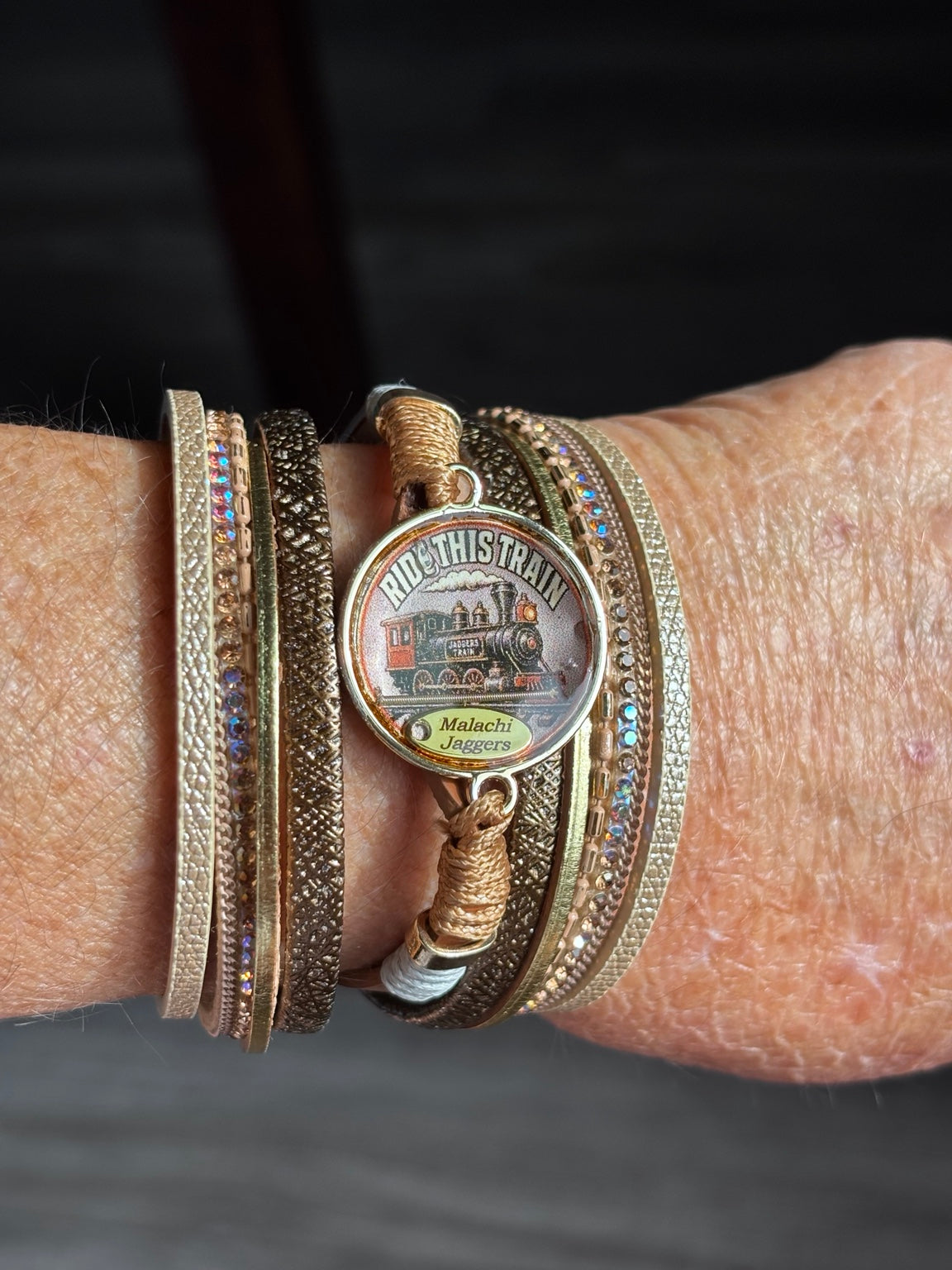 Multi Strand Leather Cuff Bracelet