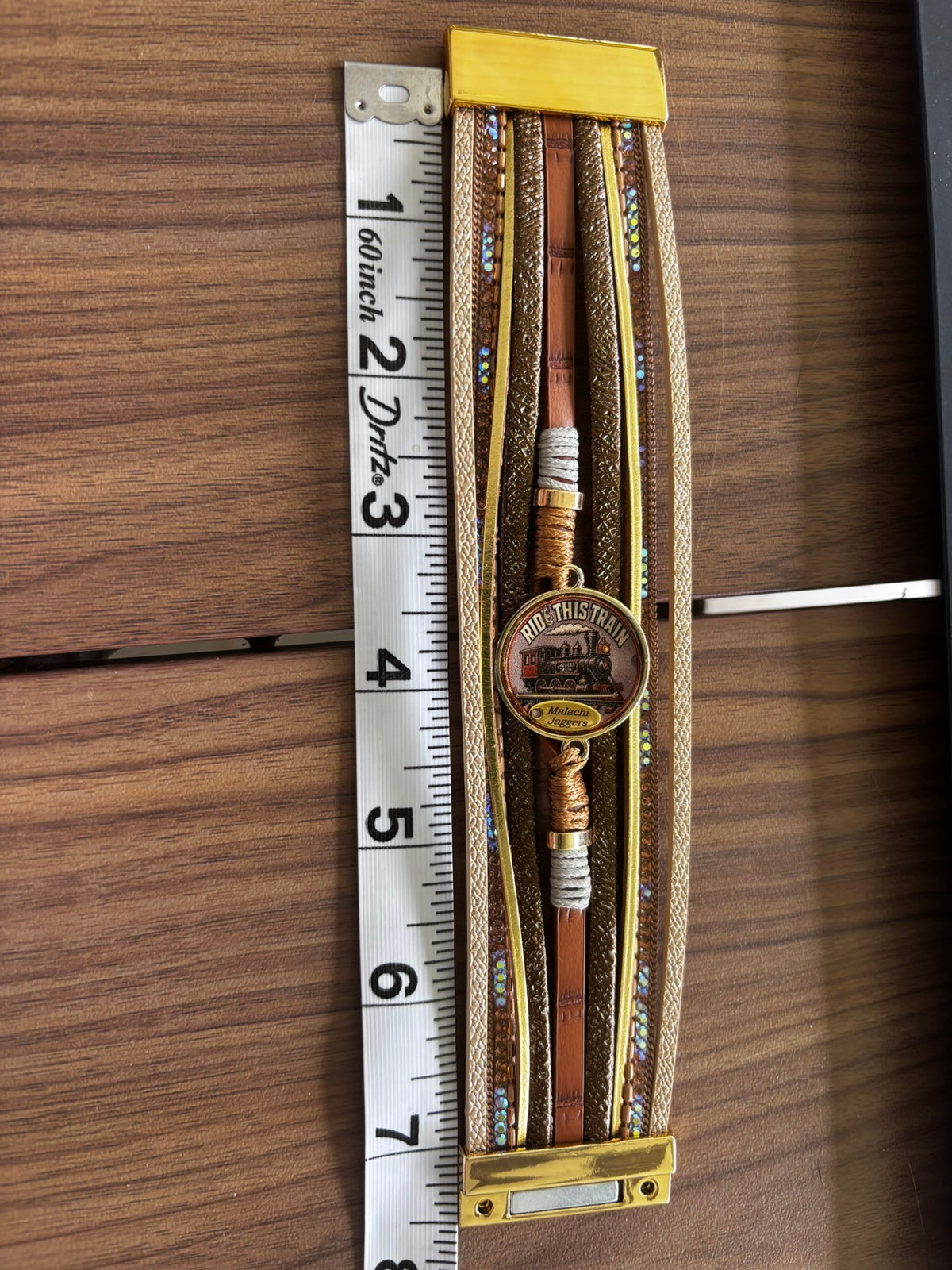 Multi Strand Leather Cuff Bracelet