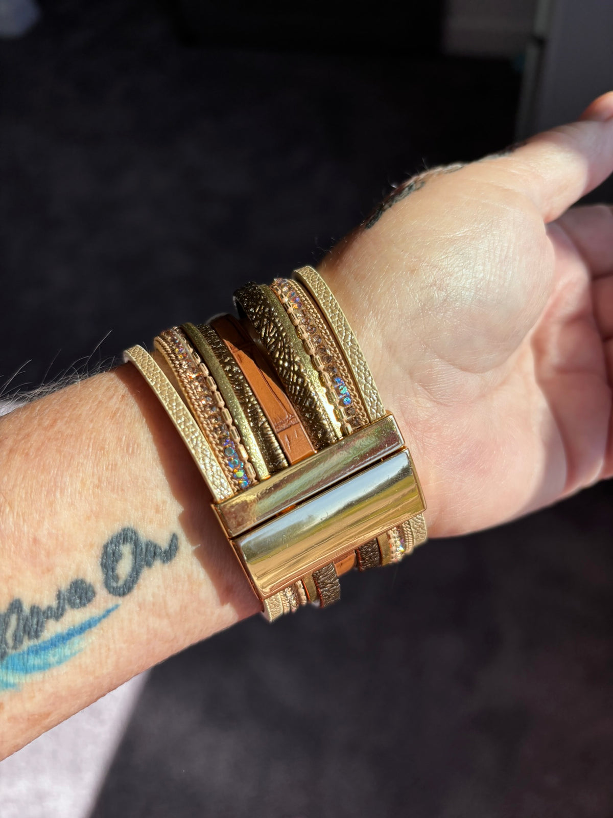 Paradise Multi-Strand Leather Cuff