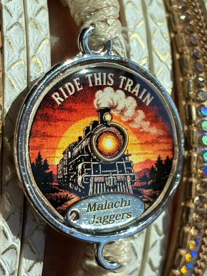 Ride This Train Multi-Strand Leather Cuff