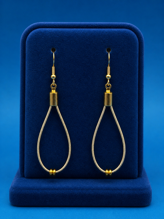 Guitar string earrings
