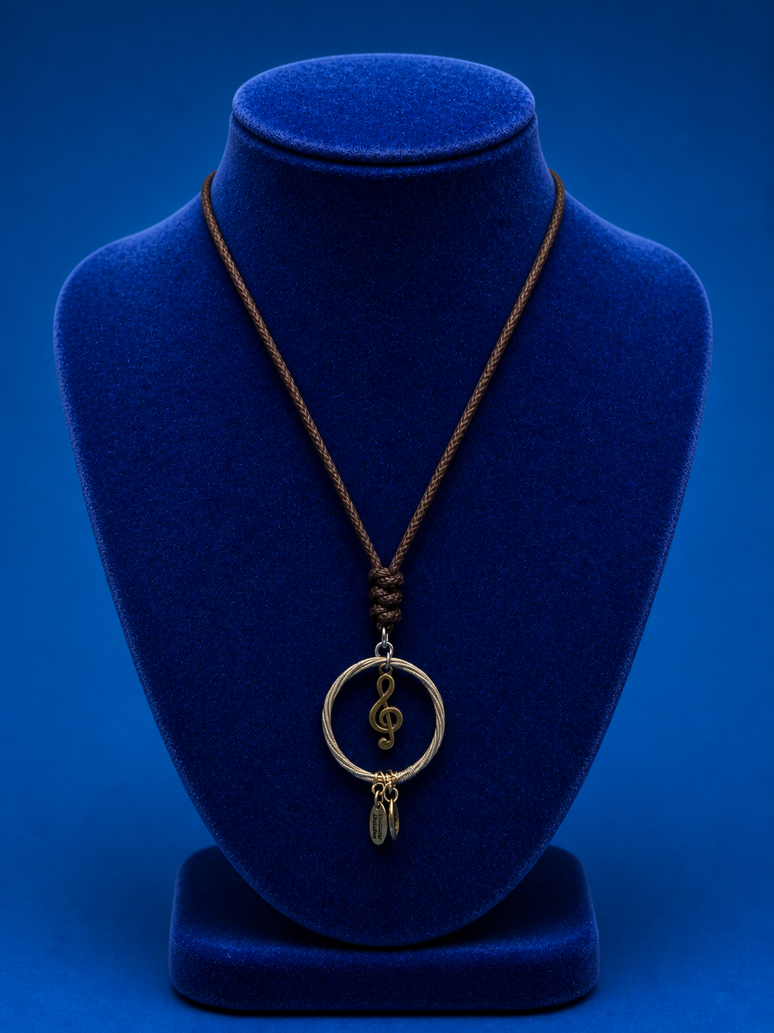 Guitar string pendant necklace