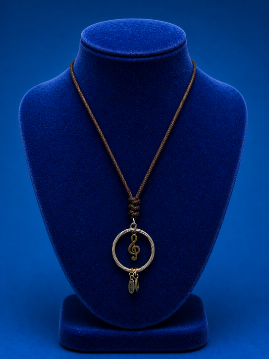 Guitar string pendant necklace
