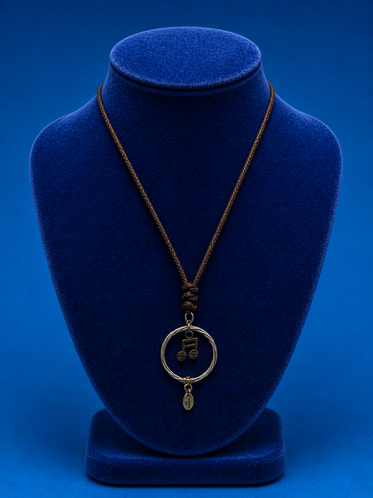 Guitar string pendant necklace