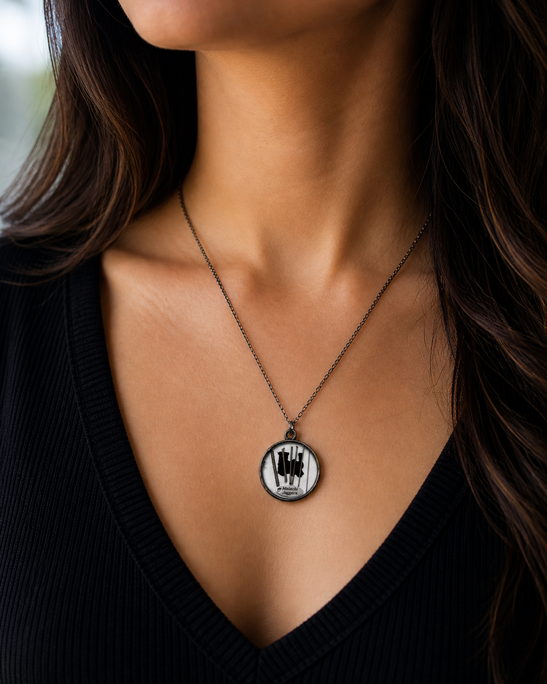 Guitar String & Resin Necklace